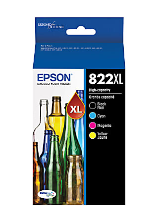 Epson® 822XL DuraBrite® High-Yield Black, Cyan, Magenta, Yellow