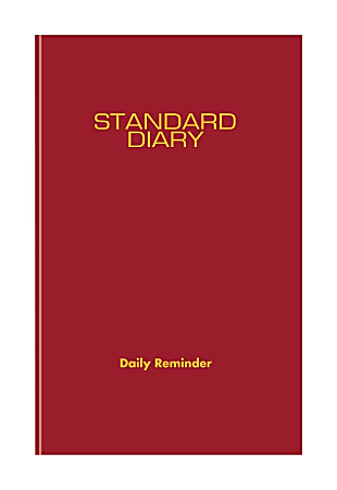 AT-A-GLANCE® Standard Diary® 30% Recycled Hardbound Daily Reminder, 5 3/4" x 8 1/4", Red, January–December 2014
