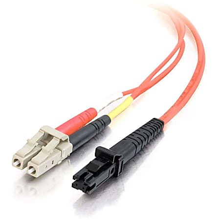 C2G-9m LC-MTRJ 62.5/125 OM1 Duplex Multimode PVC Fiber Optic Cable - Orange - Fiber Optic for Network Device - LC Male - MTRJ Male - 62.5/125 - Duplex Multimode - OM1 - 9m - Orange