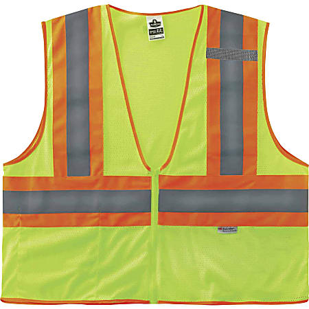 Ergodyne GloWear Safety Vest, Type R Class 2, L/XL, 2-Tone Lime, 8230Z