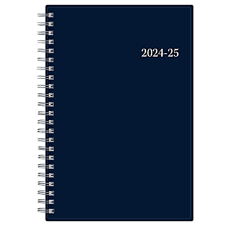 2024-2025 Blue Sky Planning Weekly/Monthly Calendar, 5” x 8”, Collegiate Navy, July To June