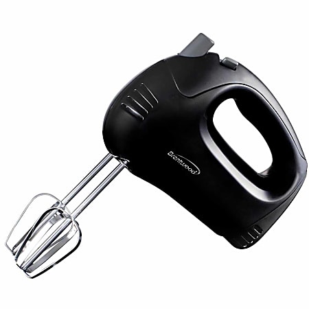 Brentwood 5-Speed Hand Mixer, 6”H x 4-1/4”W x 9”D, Black