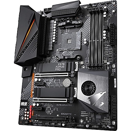 Aorus Ultra Durable X570 AORUS PRO WIFI Desktop Motherboard - AMD Chipset - Socket AM4 - 128 GB DDR4 SDRAM Maximum RAM - DIMM, UDIMM - 4 x Memory Slots - Gigabit Ethernet - Wireless LAN - IEEE 802.11 a/b/g/n/ac/ax - 6 x USB 3.1 Port