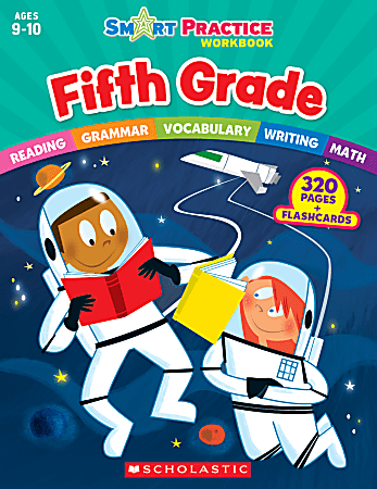 Scholastic Smart Practice Workbook With 48 Flash Cards, Grade 5