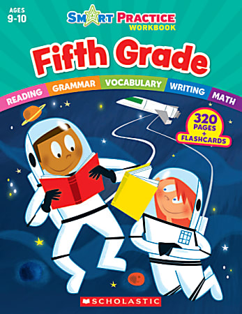 Scholastic Smart Practice Workbook With 48 Flash Cards, Grade 5