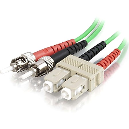 C2G-5m SC-ST 62.5/125 OM1 Duplex Multimode PVC Fiber Optic Cable - Green