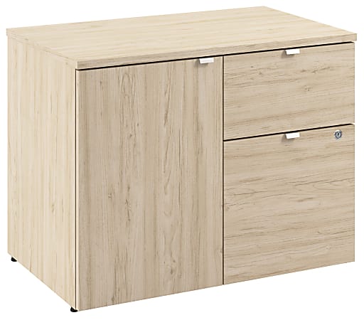 Stratus 30W Office Storage Cabinet with Drawers, Natural Elm, Standard Delivery