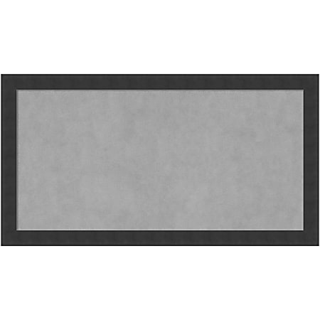 Amanti Art Magnetic Bulletin Board, Steel/Aluminum, 26" x 14", Mezzanotte Black Wood Frame