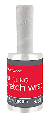 Office Depot® Brand Stretch Wrap Film, 5" x 1000' Roll, Clear