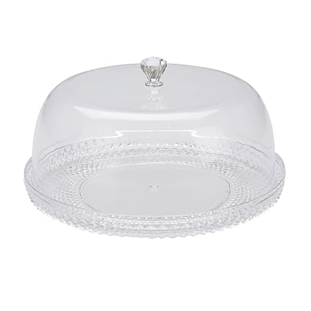 Mind Reader Cake Holder With Lid, 7-1/4"H x 10"W x 10"D, Clear