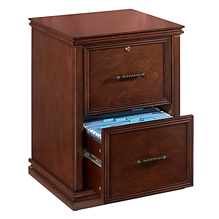 Realspace® Premium 18-9/10"D Vertical 2-Drawer File Cabinet, Dark Cherry