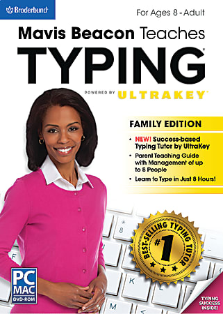 Mavis Beacon Family Edition Teaches Typing, For PC/Mac®, Disc