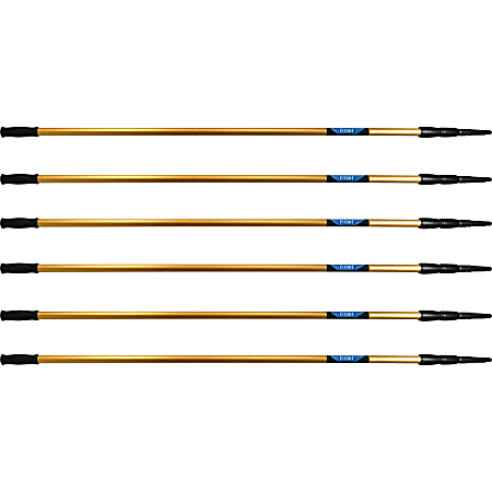 Ettore REA-C-H 3-section Extension Pole - 18 ft Length - Gold - Anodized Aluminum - 1 Each