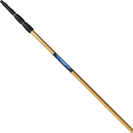Ettore REA-C-H 3-section Extension Pole - 18 ft Length - Gold - Anodized Aluminum - 6 / Carton