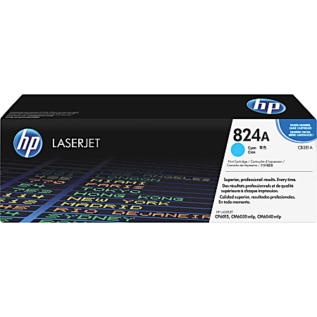 HP 824A Cyan Toner Cartridge, CB381A