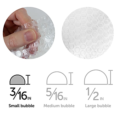 Office Depot Brand Small Bubble Cushioning 316 Thick Clear 12 x 75 - Office  Depot