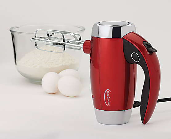 Betty Crocker 7 Speed Power Up Hand Mixer With Stand Red - Office Depot