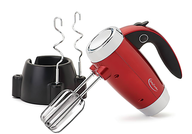 Betty Crocker 7 Speed Power Up Hand Mixer With Stand Red - ODP