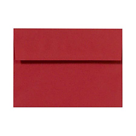 LUX Invitation Envelopes, A7, Peel & Stick Closure, Ruby Red, Pack Of 50