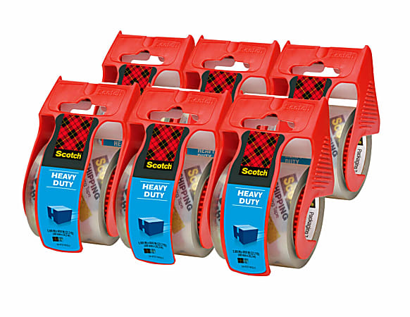 Scotch D'Emballage Heavy Duty - 6 Rouleaux De 1.88" X 22.2 Yds + 1 Dérouleur - Extra Résistant