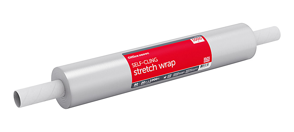 Office Depot&reg; Brand Stretch Wrap Film, 20" x 1000' Roll, Clear