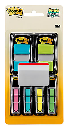 Post-it® Notes Flags, With Durable Tabs, Bright Colors, Pack Of 6 Pads