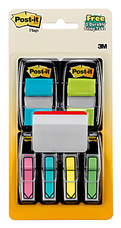 Post-it® Notes Flags, With Durable Tabs, Bright Colors, Pack Of 6 Pads