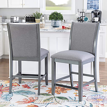 Powell Robey 5 Piece Wood Dining Set Gray Office Depot