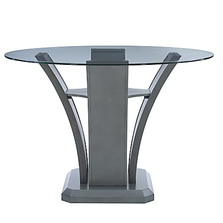 Powell Robey 5 Piece Wood Dining Set Gray Office Depot