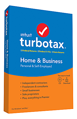 Intuit® TurboTax® 2019, Home & Business Federal Efile, For PC/Mac®