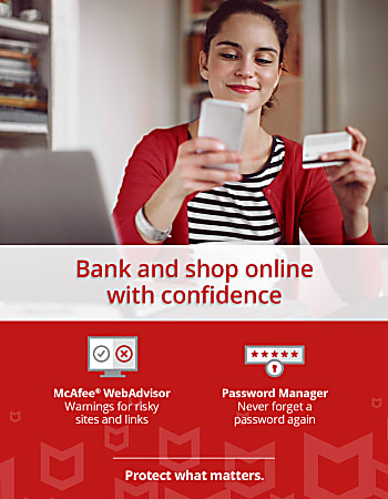 McAfee Internet Security, 10 Devices, Antivirus Software, 1 Yr – Product Key