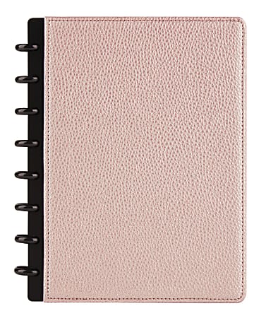 TUL® Discbound Notebook With Pebbled Leather Cover, Junior