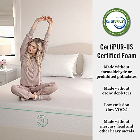 Martha Stewart SleepComplete 12 Inch Medium Firm Triple Action Cooling Gel Memory Foam Mattress with Soft Breathable CoolWeave Jacquard Quilted Top Twin ODP Business Solutions