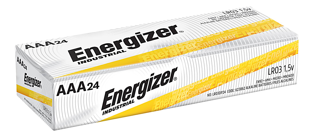 Energizer Industrial AAA Alkaline Batteries Pack Of 24 - ODP