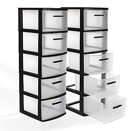 MQ Eclypse 8-Drawer Rolling Storage Cart - White