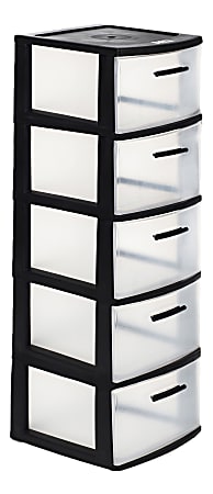 Inval 7 Drawer Tall Storage Cabinet 47 14 x 12 12 Espresso - Office Depot