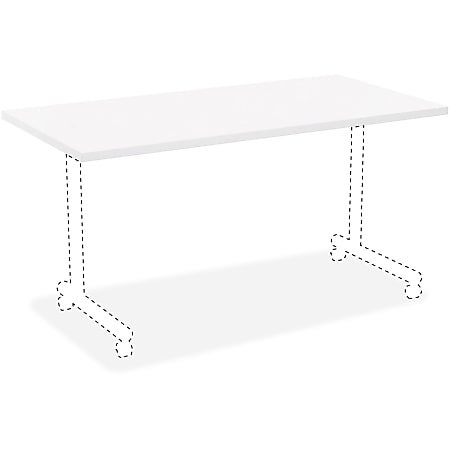 Lorell® Rectangular Invent Training Table Top, 60"W, White