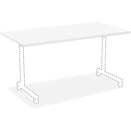 Lorell® Rectangular Invent Training Table Top, 60"W, White