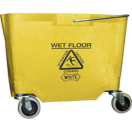 Impact 35 QT Replacement Mop Bucket - No Wringer - 8.75 gal - Corrosion Resistant, Durable - 14.8" x 16.5" - Polyethylene - Yellow - 1 Each