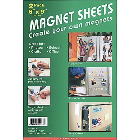 Magtech Magnetic Photo Pockets, 6" x 9" Pack Of 2