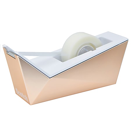 Scotch® Desktop Facet Tape Dispenser, Copper