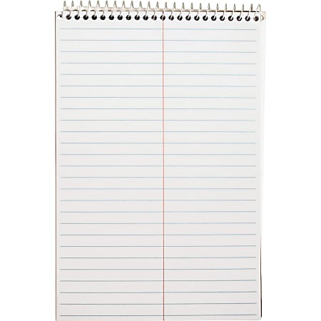 Business Source Steno Notebook - 60 Sheets - Wire Bound - Gregg Ruled Margin - 15 lb Basis Weight - 6 Business Source Steno Notebook - 60 Sheets - Wire Bound - Gregg Ruled Margin - 15 lb Basis Weight - 6