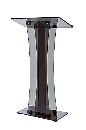 Alpine AdirOffice Stand-Up Floor Podium Lectern, 47”H x 26”W x 13”D, Black