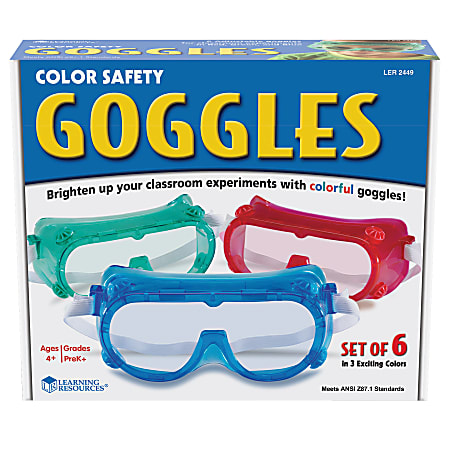 Learning Resources Rainbow Safety Goggles, Assorted Colors, Pack