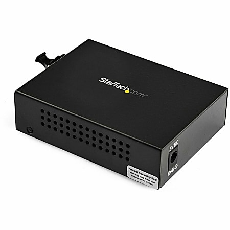 StarTech.com Gigabit Ethernet Fiber Media Converter - Compact - 850nm MM LC - 550m - With MM SFP Transceiver - MCM1110MMLC