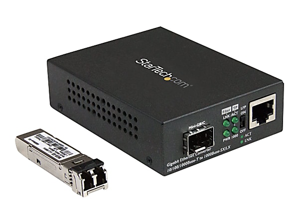 StarTech.com Gigabit Ethernet Fiber Media Converter - Compact