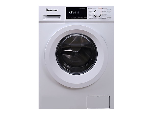 Magic Chef MCSFLW27W - Washing machine - width: 23.4 in - depth: 23.4 in - height: 33.5 in - front loading - 2.7 cu. ft - 26.5 lbs - 1300 rpm