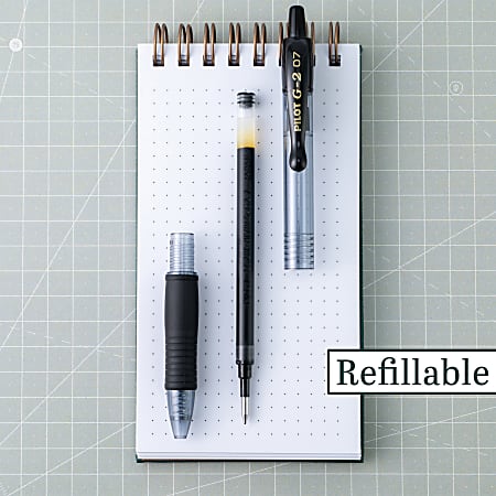 Pilot® G2 Gel Pens, Fine Point, 0.7 mm, Clear Barrels, Assorted Ink, Pack  Of 4 Pens