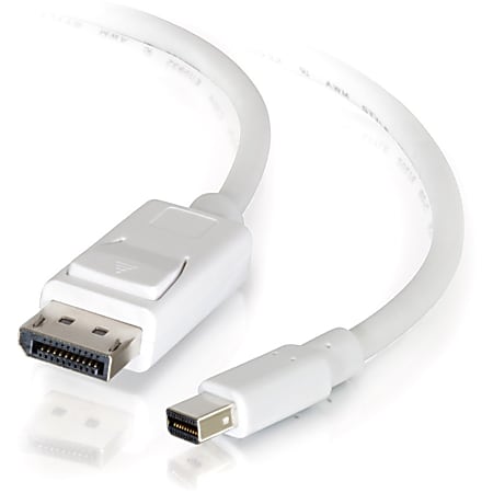 C2G 10ft Mini DisplayPort to DisplayPort Adapter Cable M/M - White