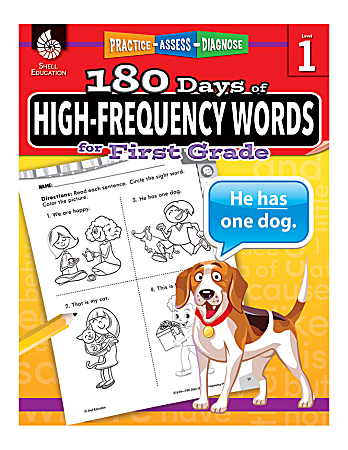 Shell Education 180 Days Of High-Frequency Words, Grade 1